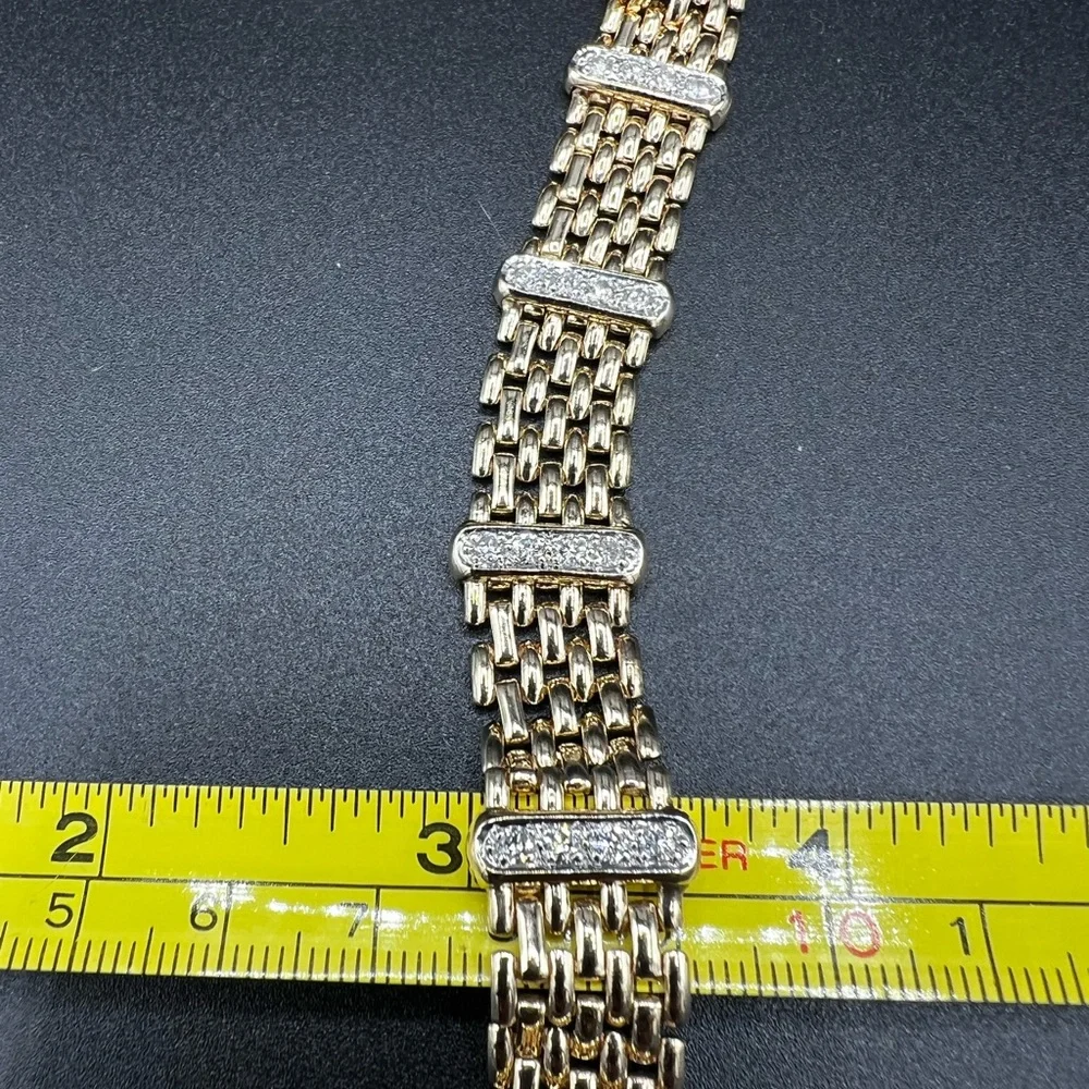 Natural 1.10 carat Diamond 14K Necklace 56.36 g solid yellow gold. 15”. - Picture 8 of 11